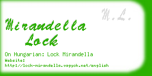 mirandella lock business card
